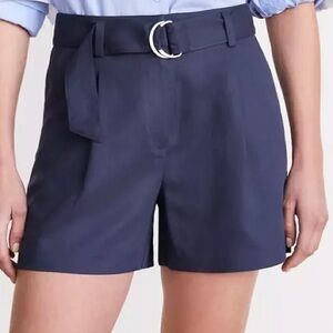 Loft Versa Pure Spun Belted Shorts- 4”